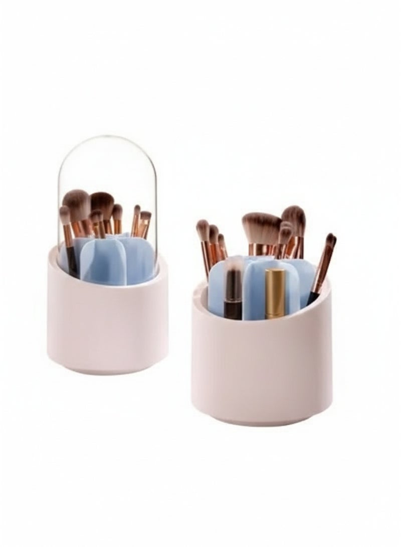 منظم فرش المكياج مع غطاء أكريليك شفاف - Image 2